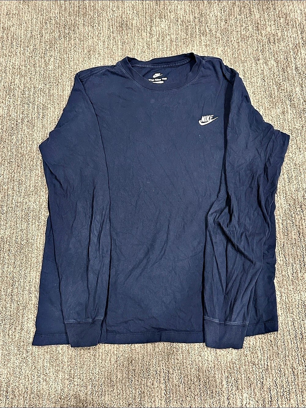 Nike The Nike Tee Long Sleeve Tee in Blue Size Large